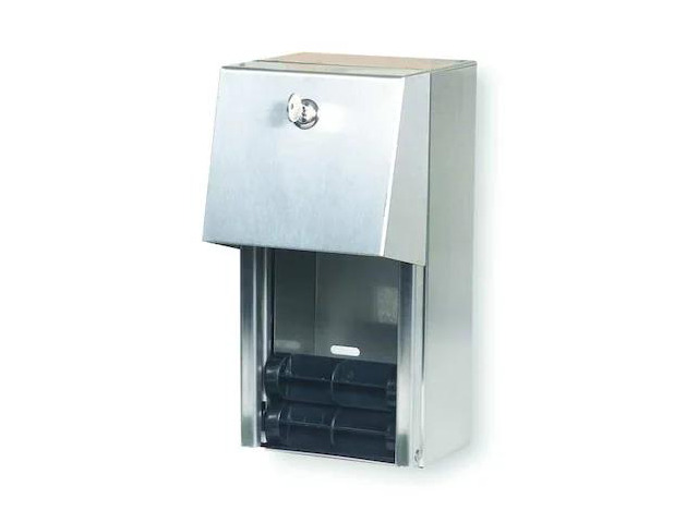 TOUGH GUY 1ECJ9 Toilet Paper Dispenser,(2) rolls,SS
