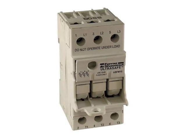 MERSEN USFMCC Finger Safe Fuse Block, 0 to 30A Amp Range, 600V AC/DC Volt