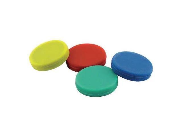 MASTER MAGNETICS 7591 Disc Magnets, Red, Blue, Green, Yellow, PK4
