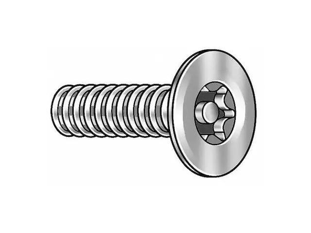 TAMPER-PRUF SCREWS 400720 1/4'-20 x 3/4 in Torx Flat Machine Screw, Zinc Plated