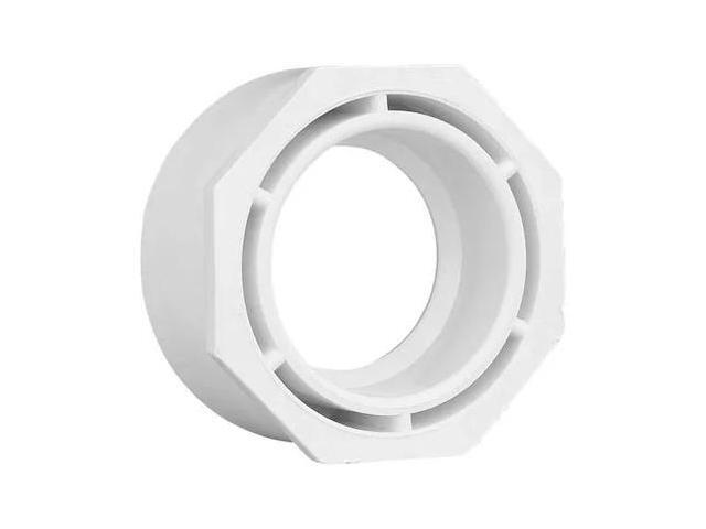 ZORO SELECT 1WKF5 PVC Flush Bushing, Hub x Spigot, 3 in x 2 in Pipe Size