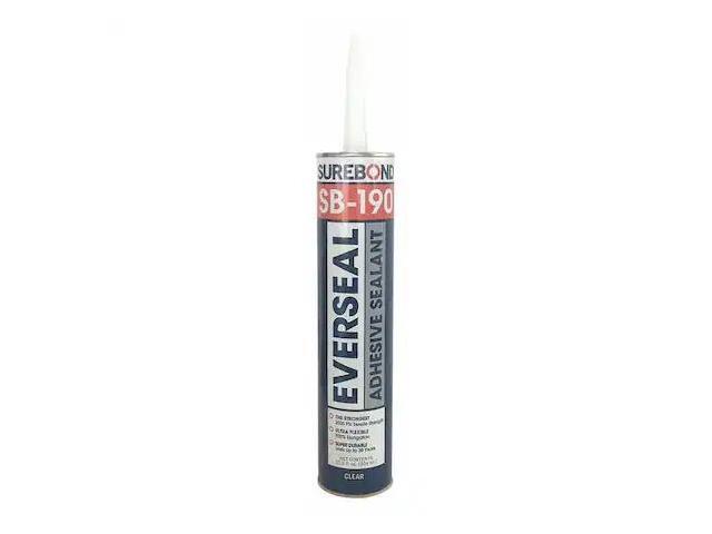 SUREBOND SB-190 Hybrid Sealant, 10 oz, Cartridge, Clear, Hybrid Base, SB-190