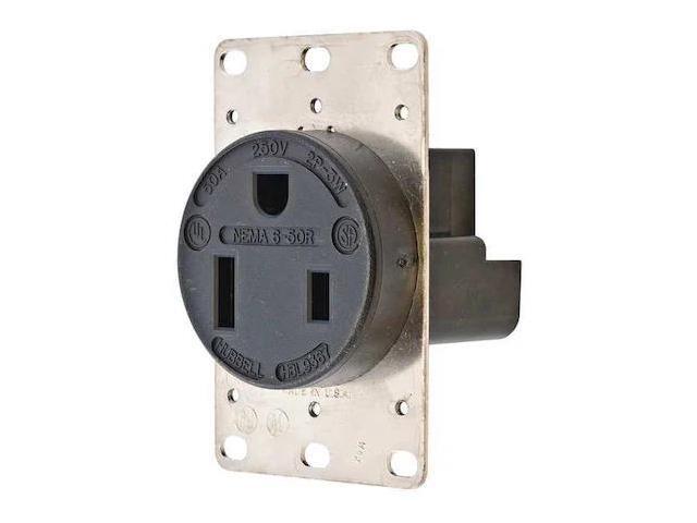 HUBBELL WIRING DEVICE-KELLEMS HBL9367 Straight Blade Receptacle, 6-50R, 50 A,