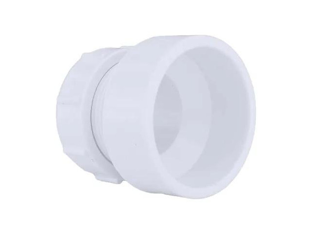 ZORO SELECT 1WKU3 PVC Female Trap Adapter with Nut and Washer, Hub x Socket, 1