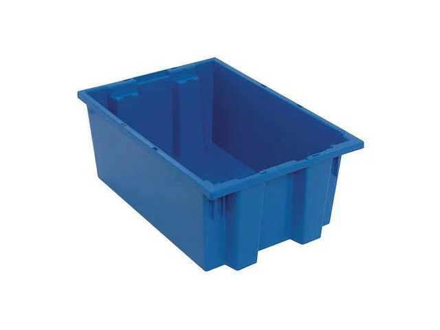 QUANTUM STORAGE SYSTEMS SNT200BL Stack & Nest Storage Container, 6 gal, 19-1/2