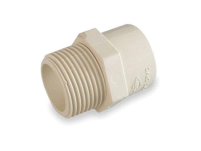 ZORO SELECT 2GKA3 CPVC Adapter, CTS, Schedule SDR-11, 3/4' Pipe Size, MNPT x