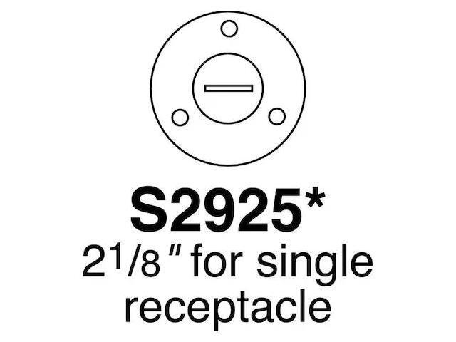 HUBBELL WIRING DEVICE-KELLEMS S2925 Box Cover, Floor Box Type, 1 Gang, Brass