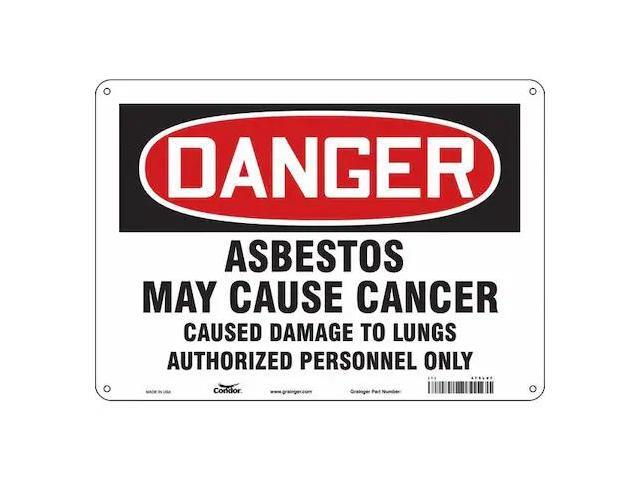 CONDOR 479L07 Safety Sign, 10 in Height, 14 in Width, Aluminum, Horizontal