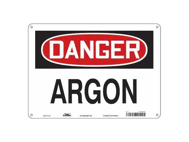 CONDOR 470T08 Safety Sign, 10 in Height, 14 in Width, Aluminum, Horizontal