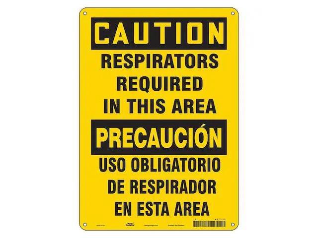 CONDOR 467Y32 Safety Sign, 14 in Height, 10 in Width, Aluminum, Vertical
