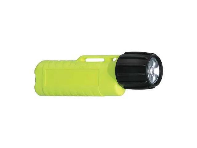 PACIFIC HELMETS 510001 Safety Yellow LED Handheld Flashlight, Alkaline AA, 110lm