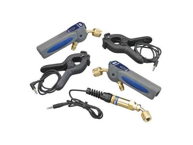 YELLOW JACKET 67023 Digital Pressure Temp. Gauge,2 Valves