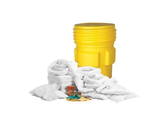 CONDOR 35ZT02 Spill Kit, 55 gal Volume Absorbed per Kit, 65 gal Capacity, Drum