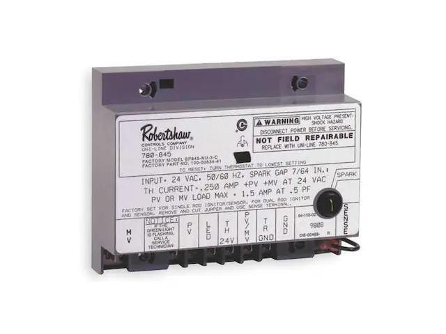 ROBERTSHAW 780-845 Ignition Module,Intermittent Pilot,24 V