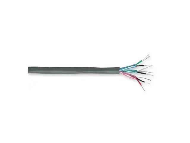 CAROL C6040A Communication Cable, 6 C, Gray, PVC, 100 ft.