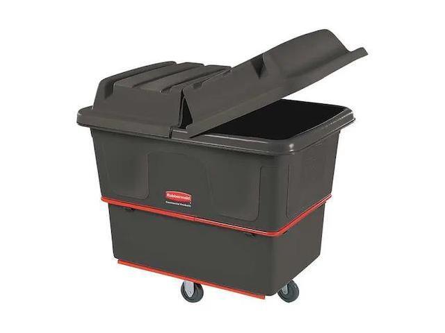 RUBBERMAID COMMERCIAL FG472000BLA Utility Truck,3/4cu yd.,1200lb Cap,Black