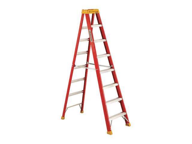 LOUISVILLE L-3016-08 8 ft Fiberglass Stepladder, 300 lbs. Capacity
