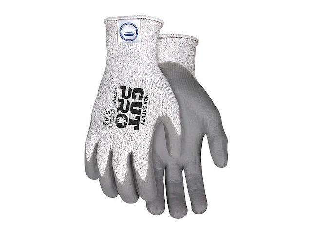 MCR SAFETY 96720NFS Cut Resistant Coated Gloves, A3 Cut Level, 13 ga, Gray, S