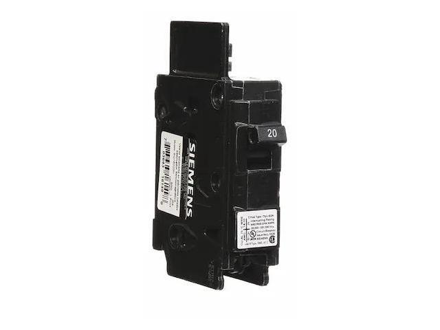 SIEMENS BQ1B020H Miniature Circuit Breaker, BQH Series, 20A, 1 Pole, 120V AC,