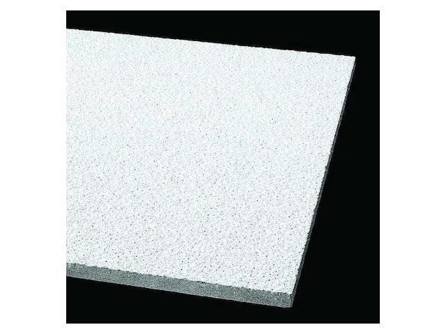 ARMSTRONG 303A Tundra Ceiling Tile, 24 in W x 24 in L, Beveled Tegular, 15/16