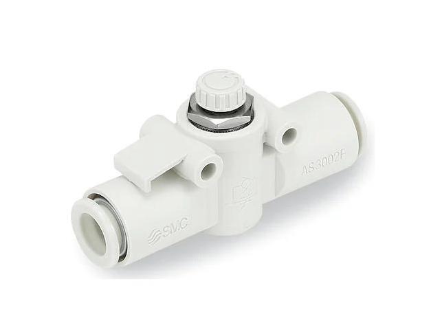 SMC AS3002F-06 Speed Control Valve,6mm Tube,3/8 In