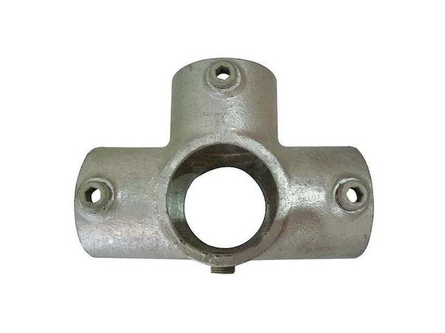 ZORO SELECT 30LX44 Structural Pipe Fitting, Cross, Cast Iron, 2 in Pipe Size,