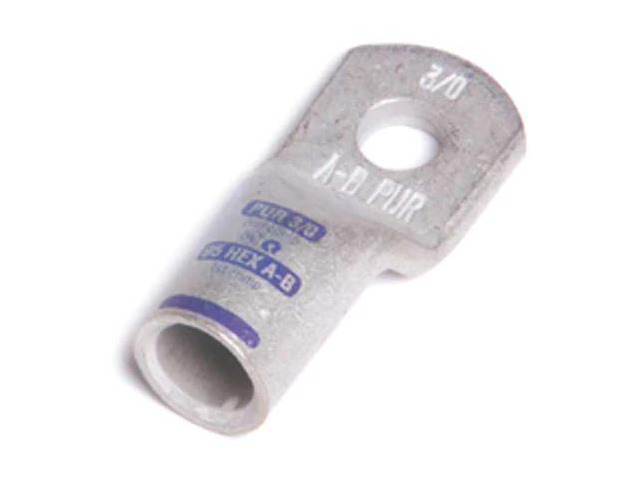 GROTE 84-9205 Battery Terminal, Straight, 2/0 ga., PK5, Stud Size: 1/4 in