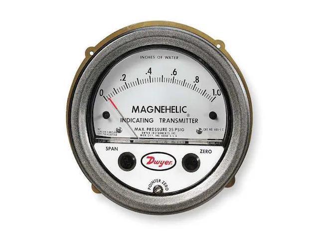 DWYER INSTRUMENTS 605-2 Dwyer Magnehelic Pressure Transmitter, 0/2.0inWC