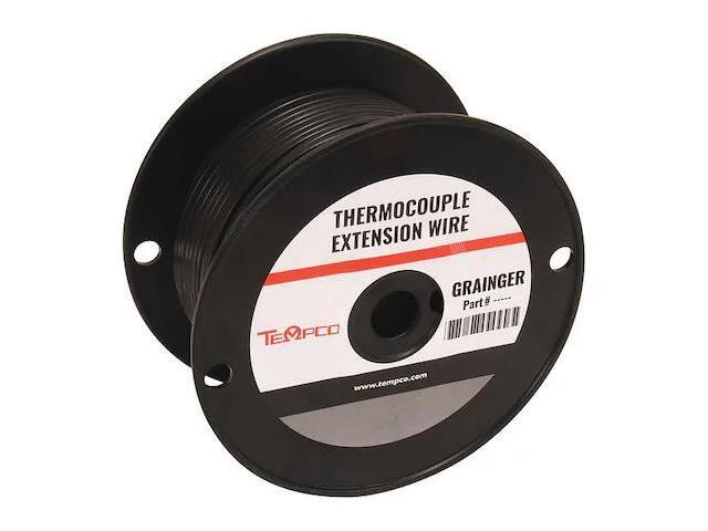 TEMPCO TCWR-1018 Thermocouple Ext Wire,JX,24AWG,Sol,100Ft