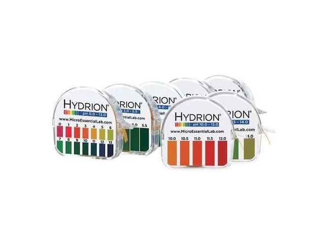 HYDRION 3VDZ4 pH Paper Midget Dispenser Kit,pH 0-14