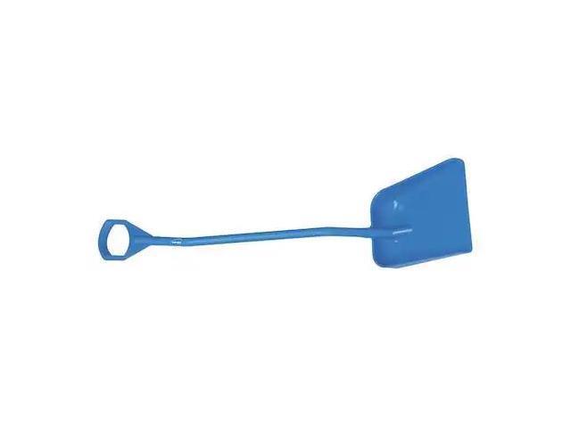 REMCO 56013 Ergonomic Square Point Shovel, Polypropylene Blade, 51.2 in L, Blue