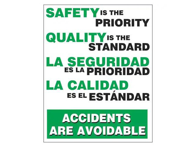 ACCUFORM SP124517L Safety Scoreboard, 22 in H x, 17 in W, Plastic