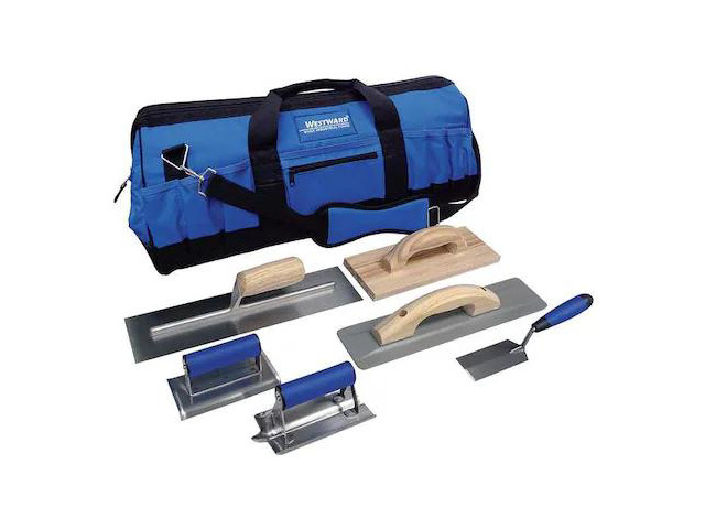 WESTWARD 13A756 Concrete Apprentice Tool Kit,7 Pc