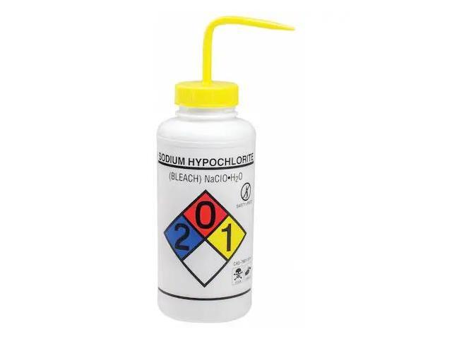ZORO SELECT F11832-0015 Wash Bottle,1 L,53 mm Dia,PK2
