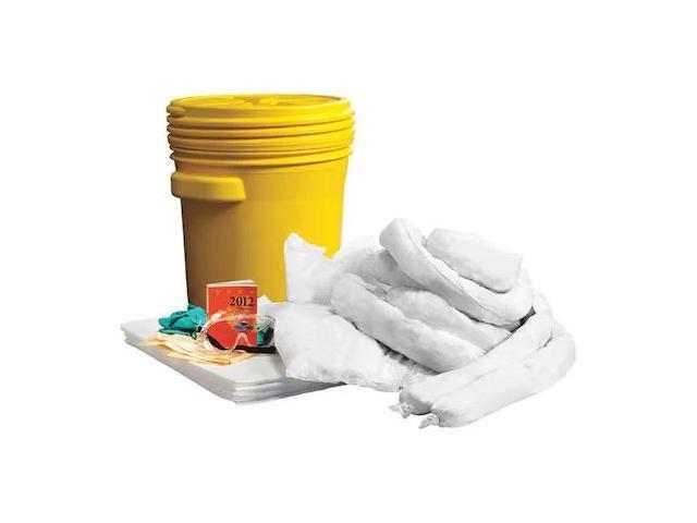 CONDOR 35ZR94 Spill Kit, 14 gal Volume Absorbed per Kit, 20 gal Capacity, Drum,