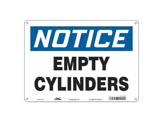 CONDOR 471R44 Safety Sign, 10 in Height, 14 in Width, Polyethylene, Horizontal