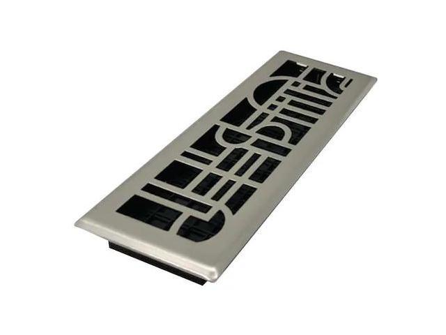 DECOR GRATES ADH412-NKL Floor Register 5.5 X 13.5, Plated Nickel, Plated Steel