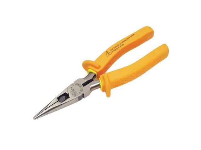 IDEAL 35-9038 8 3/4 in Long Nose Plier,Side Cutter Cushion Grip Handle