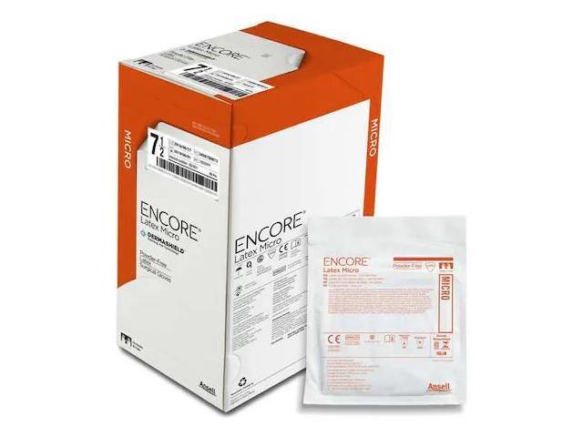ENCORE 330104 Encore, Disposable Gloves, 2.8 mil Palm, Latex, Powder-Free, 6.5,
