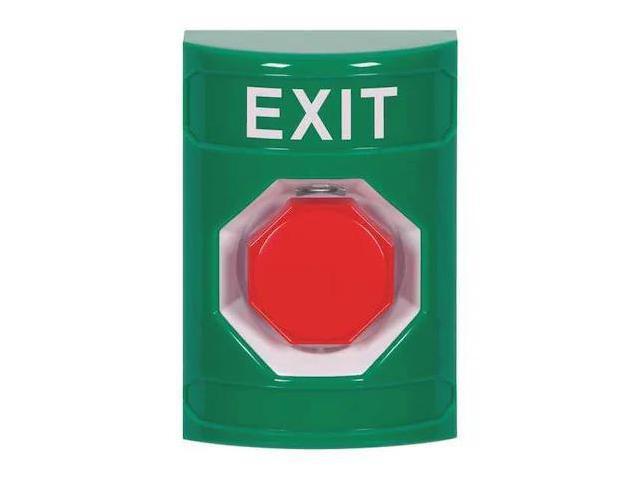 SAFETY TECHNOLOGY INTERNATIONAL SS2105XT-EN Exit Push Button, Green,