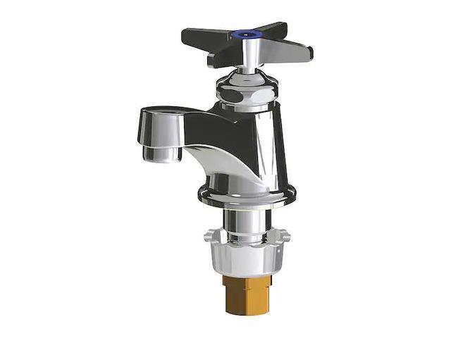 CHICAGO FAUCET 700-E70COLDABCP Manual Low Arc Bathroom Faucet, Single Hole