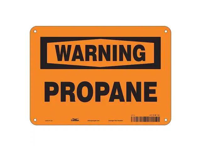 CONDOR 470W16 Safety Sign, 7 in Height, 10 in Width, Aluminum, Vertical