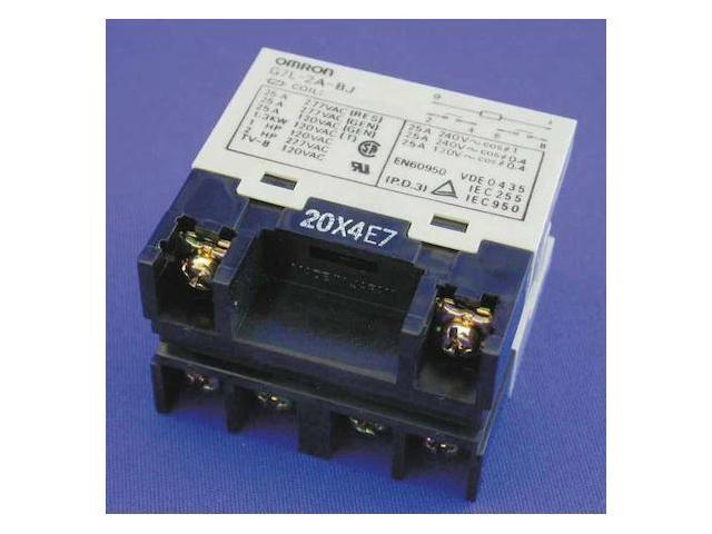 OMRON G7L-2A-BJ-CB-DC24 E-Bracket, Enclosed Power Relay, Square, 30 A, 6 Pins,