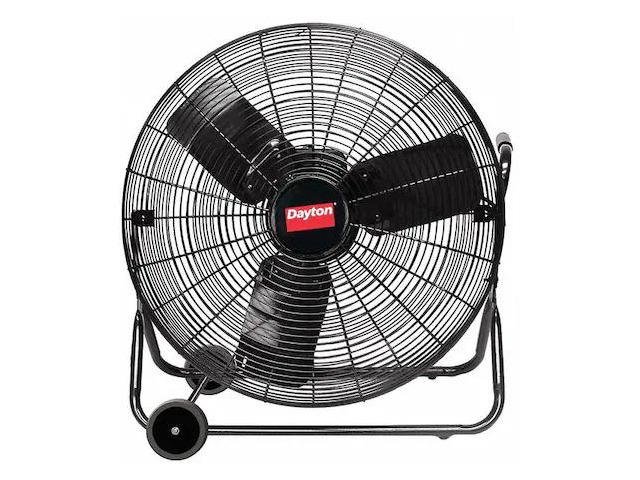 DAYTON 6AGY9 Light Duty Quiet Design Industrial Fan, Floor Mount, 24 in Blade