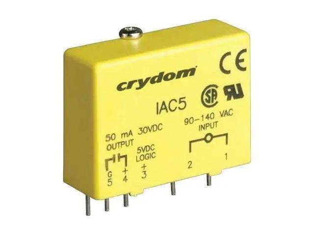CRYDOM IAC5 Input/Output Relay, 50mA, Plug-In, Yellow