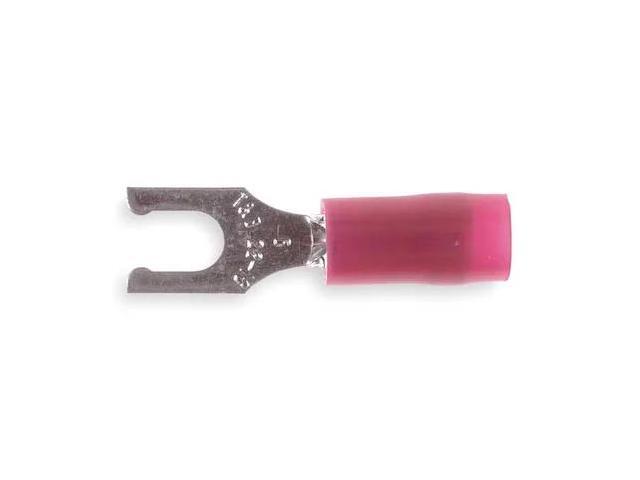 STA-KON RA18-6FL Fork Terminal, #6 Stud Size, 16 AWG, 600 V, Nylon Insulated,