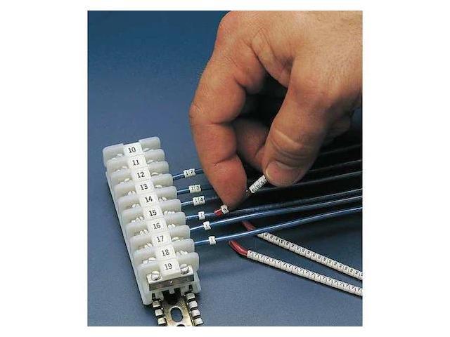 BRADY SCN10-A-M Wire Marker Wand, Preprinted, Sleeve, PK13, SCN10-A-M