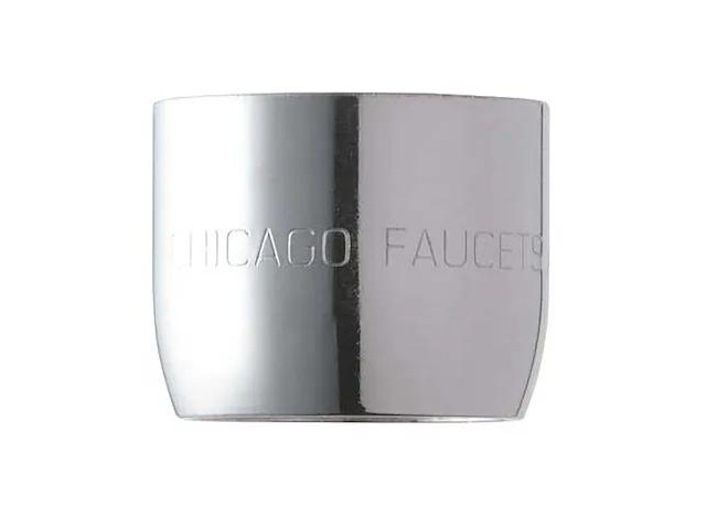 CHICAGO FAUCET E35JKABCP 1.5 gpm Outlet, 13/16'-24 Thread Size, Chrome, Brass