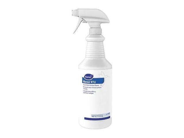 DIVERSEY 04705 Liquid Glass Cleaner, Blue, Unscented, Trigger Spray Bottle, 12
