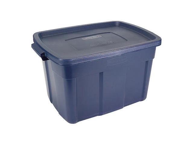 RUBBERMAID RMRT250002 Stack & Nest Storage Tote W/ Lid, 25 gal, 28-7/8 in L x